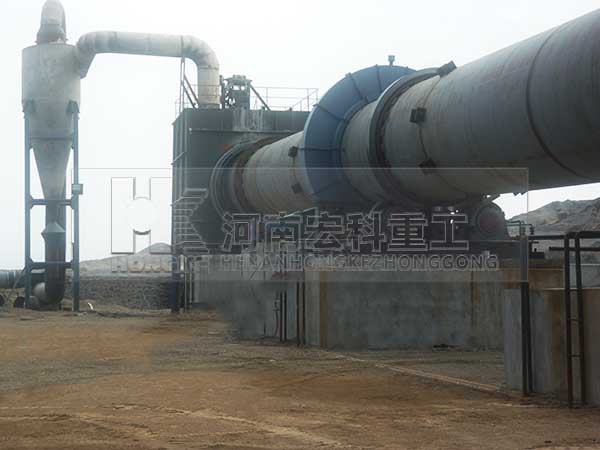 新疆哈密雙段陶粒回轉窯生產現(xiàn)場