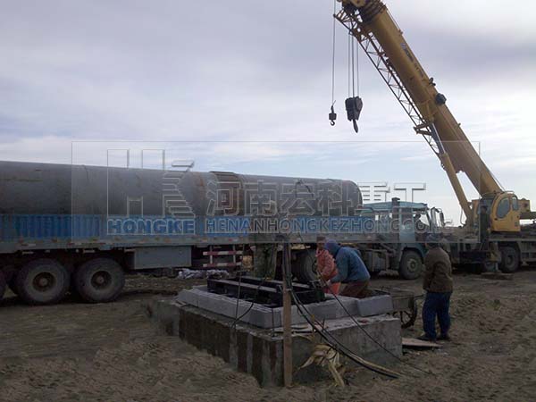 黑龍江呼蘭縣頁巖陶?；剞D窯生產(chǎn)線安裝現(xiàn)場